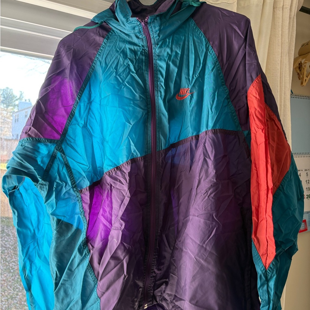 Nike Blue and Purple Windbreaker